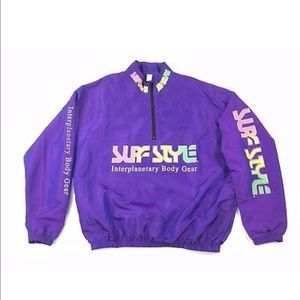 Purple duo chrome Surf style windbreaker